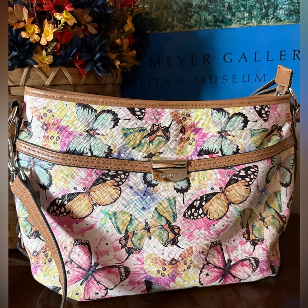 Butterfly Print Crossbody Bag
